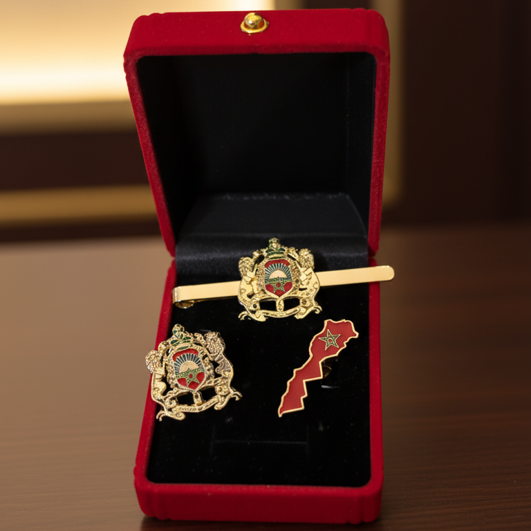 3 Broches Royales Marocaines – Finition Dorée